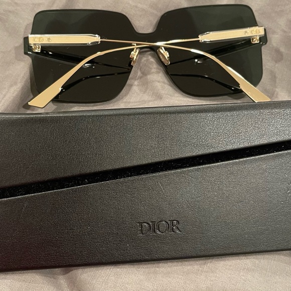 NEW Christian Dior Acetate Color Quake 1 Rimless Green with Gold Sunglasses - Picture 4 of 6